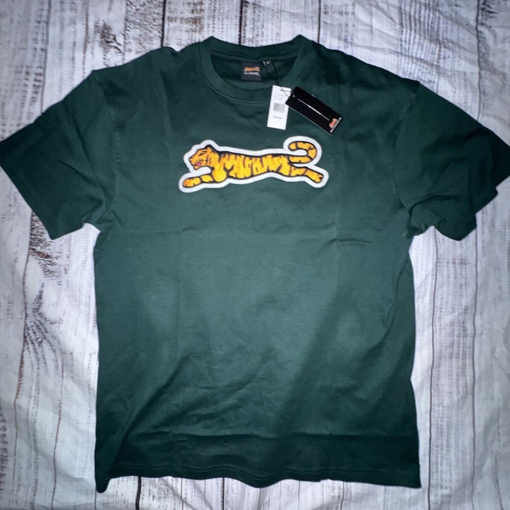 Le Tigre Shirt Mens XL Hunter Green Tiger Short Sleeve Tee NWT